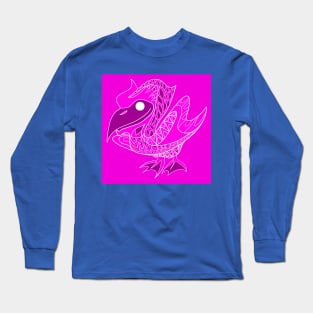 seagull pelican ecopop in pink floral pattern Long Sleeve T-Shirt